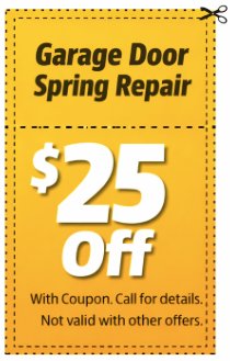Coupon - Garage Door Spring Repair $25 Off